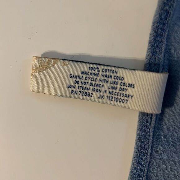 La Blues dip dyed gauze blouse. Mid-length sleeves w/ attached undergarment. - Picture 11 of 13